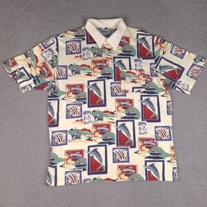 Windham Pointe Polo‎ Shirt Mens XL Fish Cruise Hawaiian Outdoor Casual